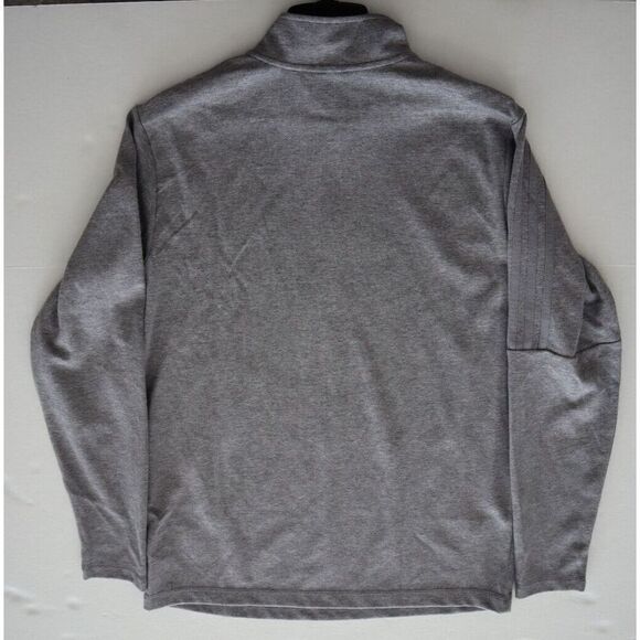 adidas ADK4427S21 Men's Sz XL Heather Gray 1/4 Zip Long Sleeve Knit Pullover Top - Picture 8 of 13
